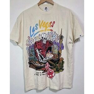 New Warren Lotas Las Vegas Shirt Men L Off White Retro Streetwear Graphic Tee